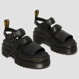 Dr. Martens Ricki Nappa Lux Leather 3 Strap Platform Sandals US 7 EU 38